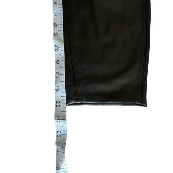 Rafaella Women's Vegan Leather Pants Slacks Sz14 Black Comfort Fit Stretch Waist - Picture 11 of 13